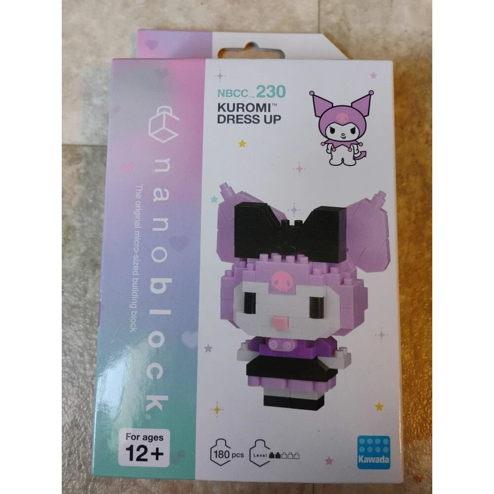 Kuromi Dress Up Nanoblock Sanrio Building Blocks Toy Collectible New Sealed Box